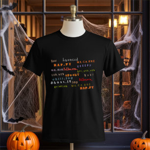 Fun & Colourful Typography of The Halloween Spirit T-Shirt