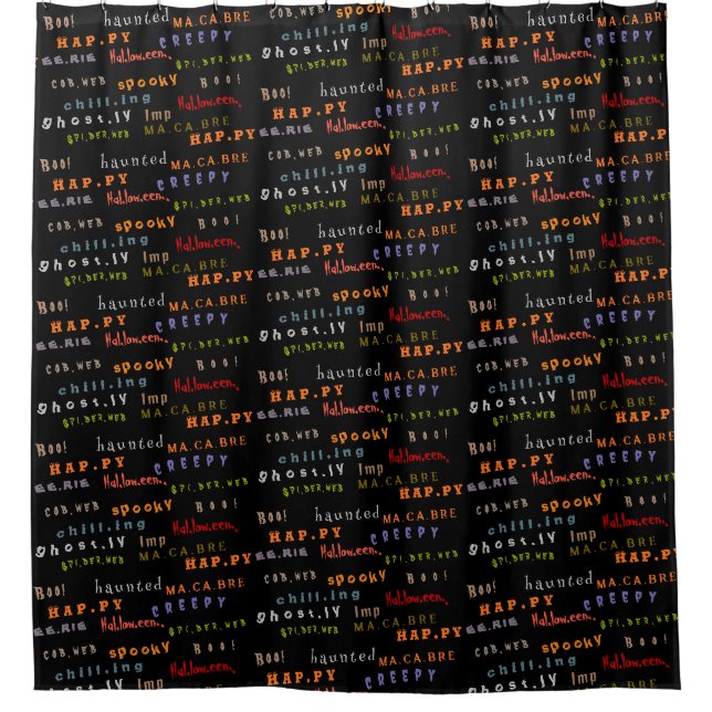 Fun & Colourful Typography Pattern, Halloween (Front)