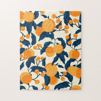 Fun & Colourful Vintage Apricot Pattern Jigsaw Puzzle