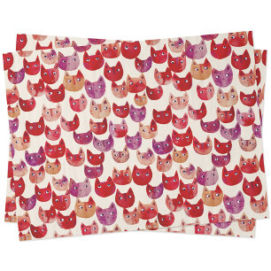 Fun Colourful Watercolor Cat Pattern Tissue Paper