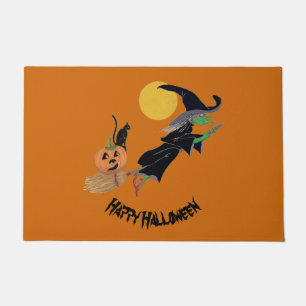 Fun Colourful Witch Halloween Doormat