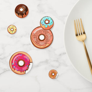 Fun Colourful Yummy  Doughnut Party Confetti
