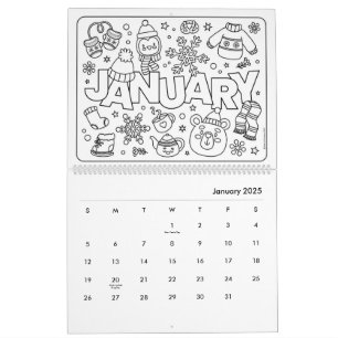 Fun Colouring Calendar