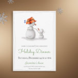 Fun Come to Grandma's Snowman Christmas Holiday  Invitation<br><div class="desc">Cute and unique Holiday invitation with an illustration of a grandmother snowman with her little grandson or granddaughter. Very cute and sweet to mail to your love ones this holiday season and invite them to dinner. Illustrated and designed by Patricia Alvarez.</div>