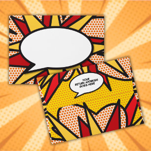 Fun Comic Book Speech Bubble Modern Envelope