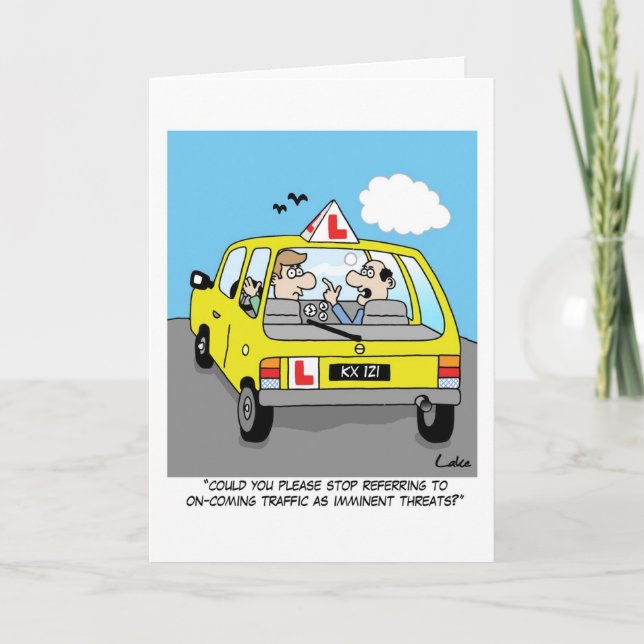 Fun congratulations card for passing driving test (Front)