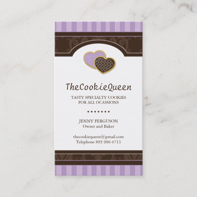 Fun Cookie Bakery Business Card (Front)
