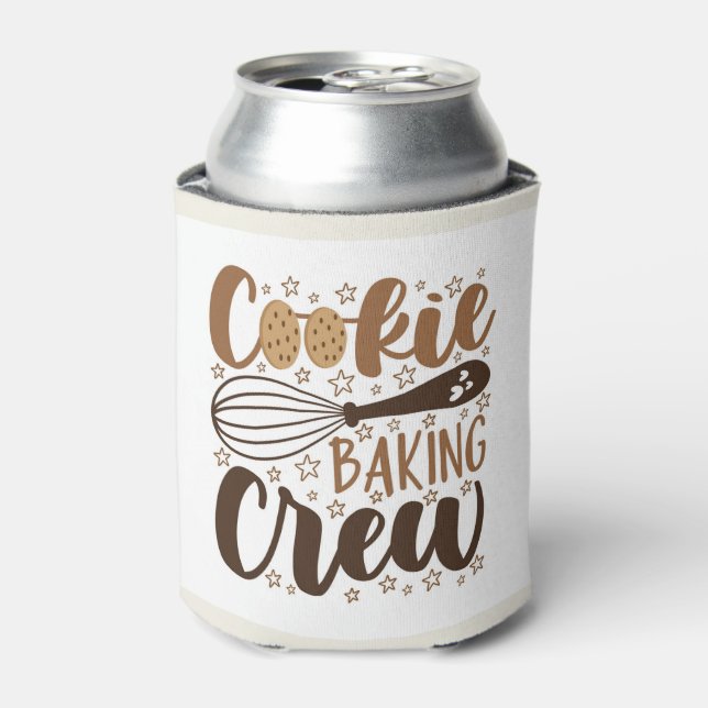 Fun Cookie Baking Crew Design Can Cooler (Can Front)