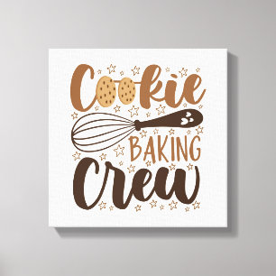 Fun Cookie Baking Crew Design Canvas Print