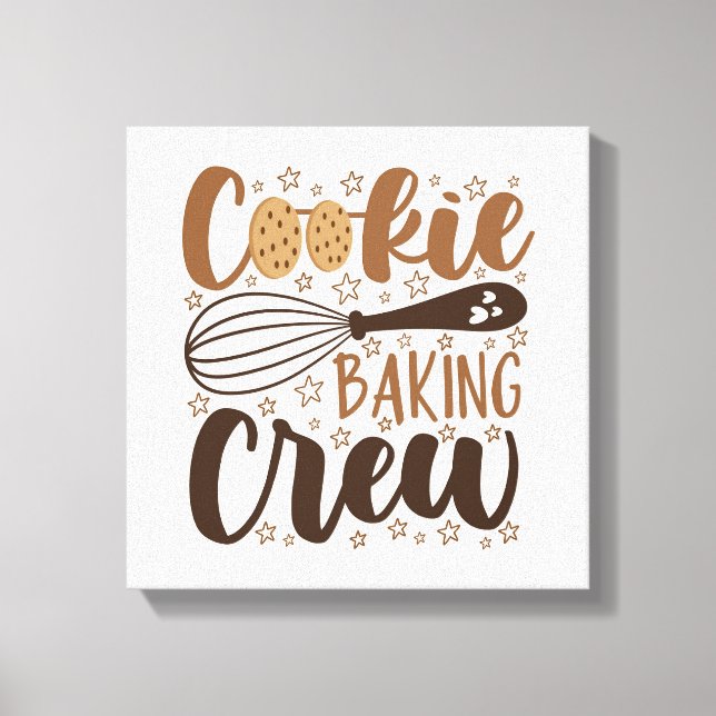 Fun Cookie Baking Crew Design Canvas Print (Front)