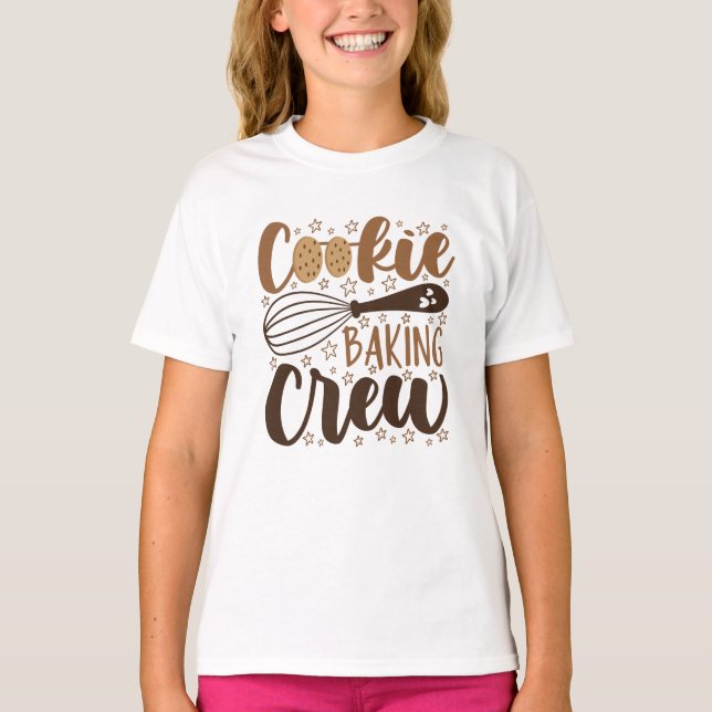 Fun Cookie Baking Crew Design T-Shirt (Front)
