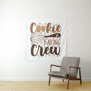 Fun Cookie Baking Crew Design Tapestry