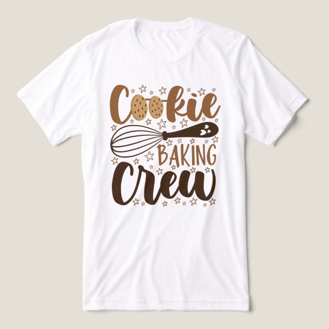 Fun Cookie Baking Crew Design Tri-Blend Shirt (Design Front)