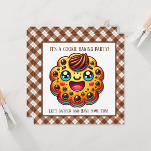 Fun cookie baking party  invitation