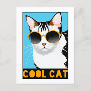 Fun Cool Cat Postcard