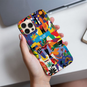Fun Cool Colourful Cartoon Doodle Personalized iPhone 16 Pro Case