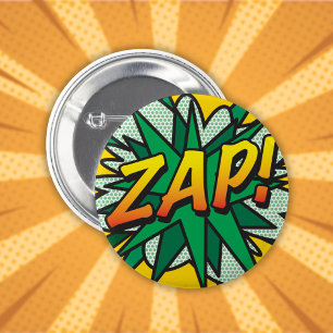 Fun Cool Comic Book Pop Art ZAP 2 Inch Round Button