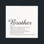 Fun Cool Modern Best Ever Brother Definition Napkin<br><div class="desc">Personalise for your special brother (big or small) to create a unique gift. A perfect way to show him how amazing he is every day. Designed by Thisisnotme©</div>