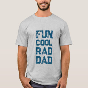 Fun cool rad dad teal grunge distressed text T-Shirt