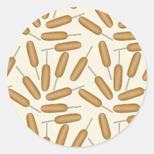 Fun Corndog fastfood pattern sticker