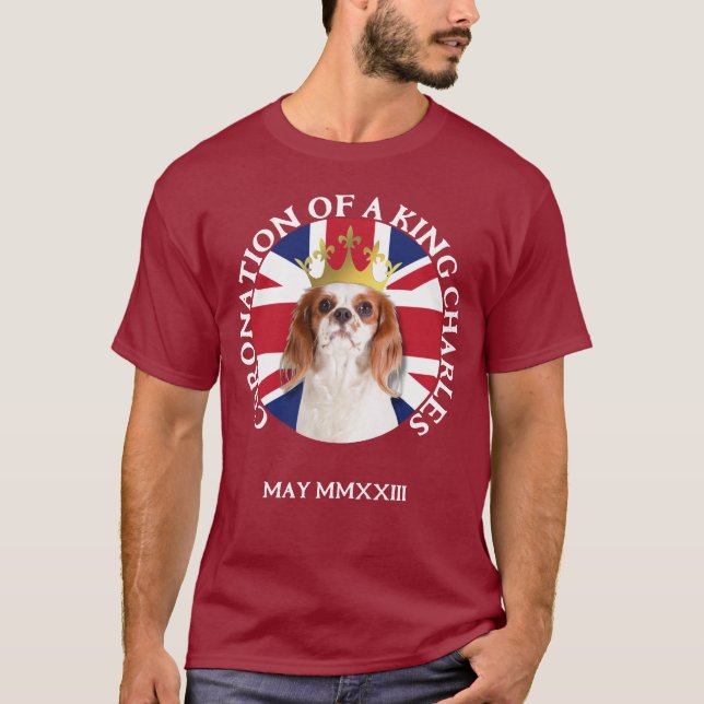 Fun CORONATION Of A King Charles Spaniel  T-Shirt (Front)