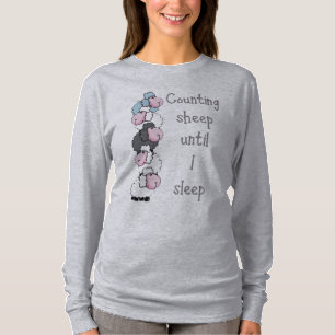 Fun Counting Sheep Until I Sleep Quote T-Shirt