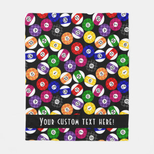 Fun Country Style Chequered Billiards Pattern Fleece Blanket