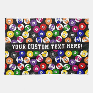 Fun Country Style Chequered Billiards Pattern Kitchen Towel