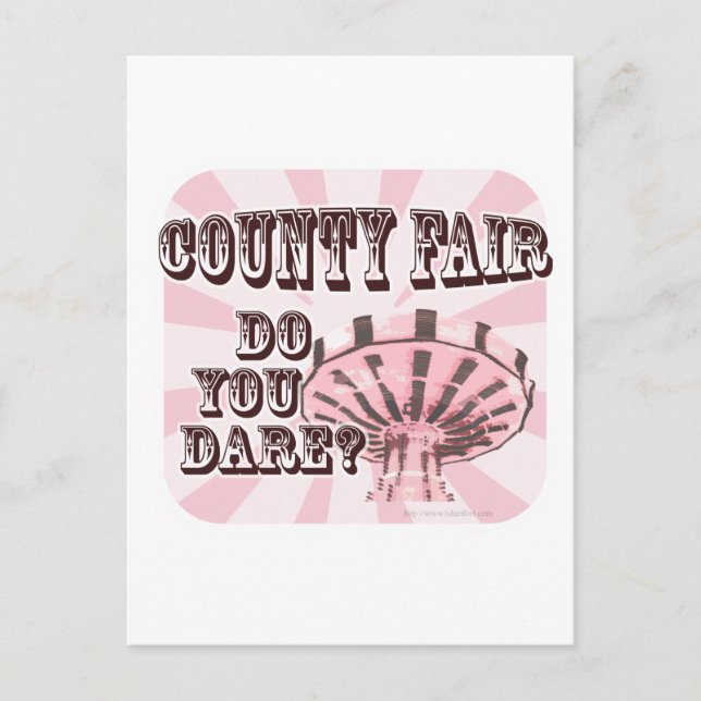 Fun County Fair Slogan Postcard (Front)