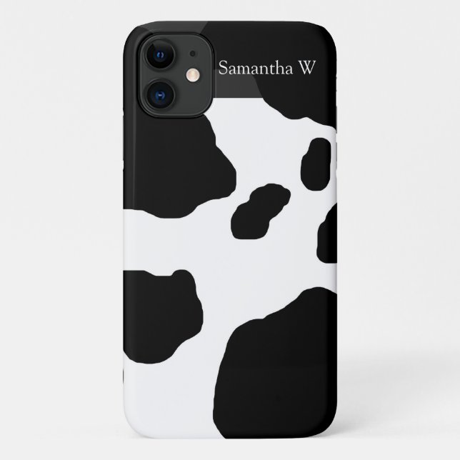 Fun Cow Print Personalized Case-Mate iPhone Case (Back)