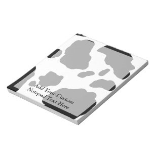 Fun Cow Print Personalized Notepad