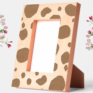 Fun Cow Print Western Spots Pattern Etched Frames