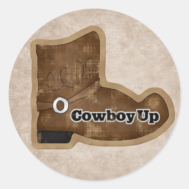 Fun Cowboy Boot Sticker (Front)