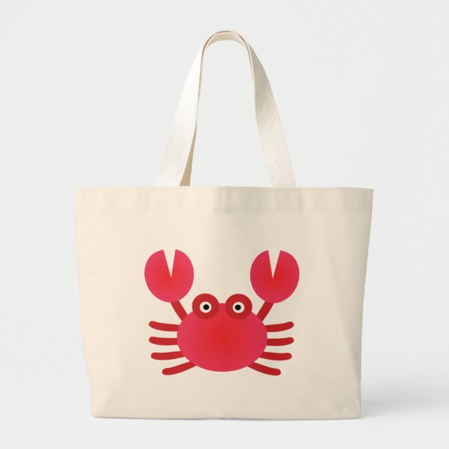 Fun Crab Large Tote Bag (Front)