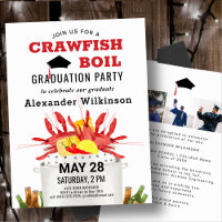 Fun Crawfish Boil 3 Photo Graduation BBQ Party
