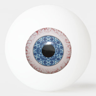 Fun creepy blue Eyeball design Ping Pong Ball
