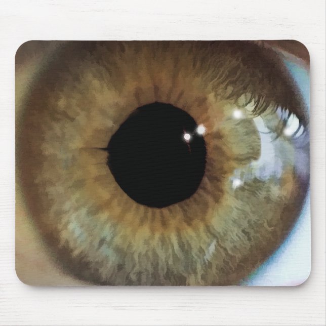 Fun Creepy Hazel Eye - Weird, Tasteless Gift Mouse Pad (Front)