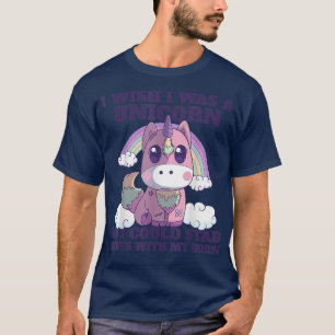 Fun Creepy Kawaii Pastel Goth Unicorn Cute Sarcasm T-Shirt
