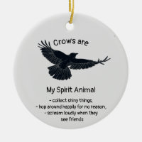 Fun Crows Bird Spirit Animal Humour Quote Totem