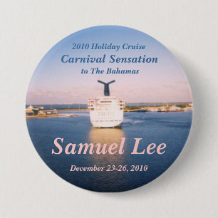 Fun Cruise Name Badge 3 Inch Round Button