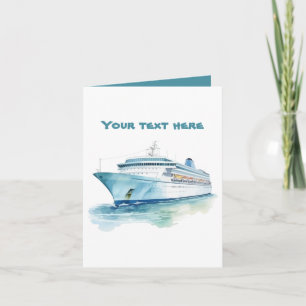 Fun cruise ship add text  card