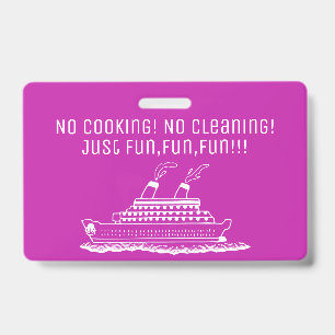Fun Cruise Ship  Cabin Stateroom Key Holder Badge