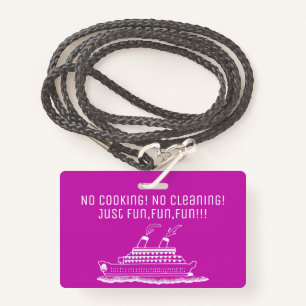 Fun Cruise Ship  Cabin Stateroom Key Holder Badge