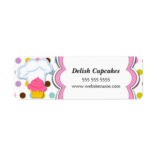 Fun Cupcake and Bakers Hat Labels