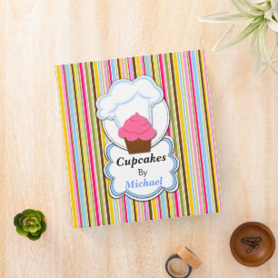 Fun Cupcake and Baker's Hat Recipe Binder