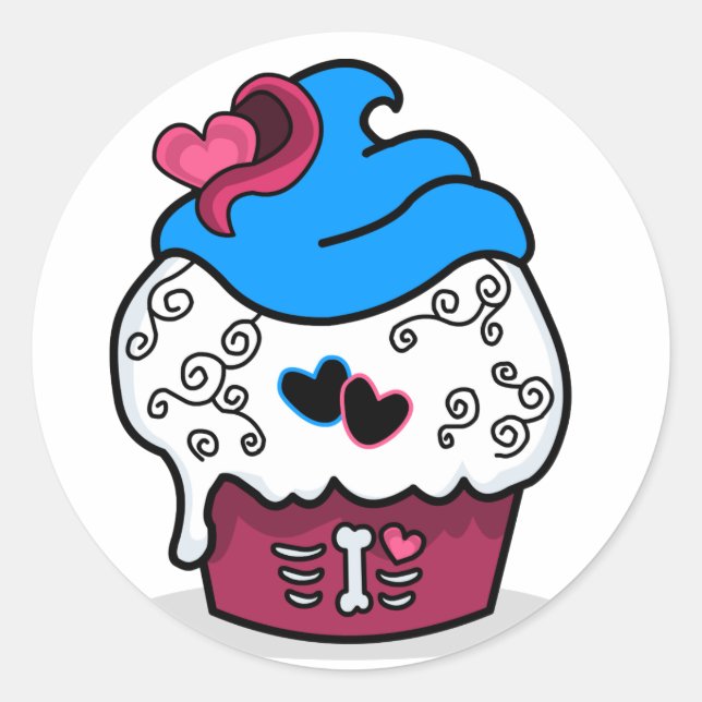 Fun Cupcake Classic Round Sticker (Front)