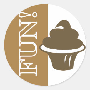 Fun Cupcake Classic Round Sticker