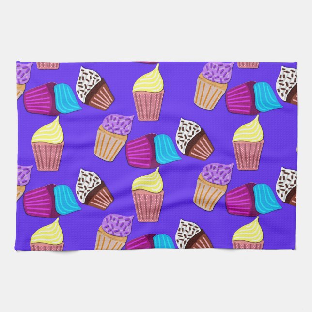 Fun Cupcakes  Kitchen Towel (Horizontal)