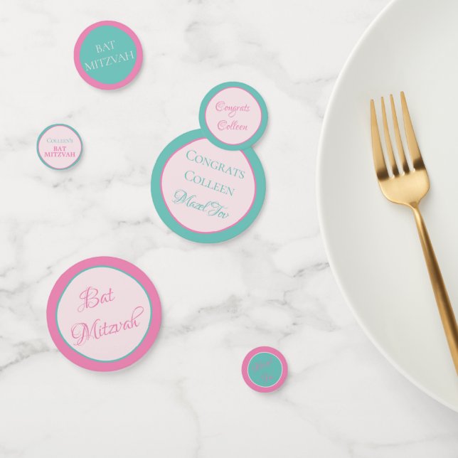 Fun! Custom Bat Mitzvah Confetti (Group)