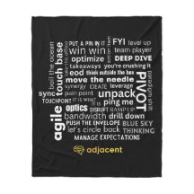 Fun Custom Business Logo Blanket 